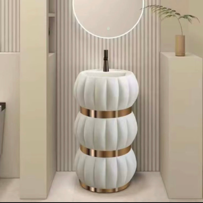 Stone Resin Pedestal Sinks
