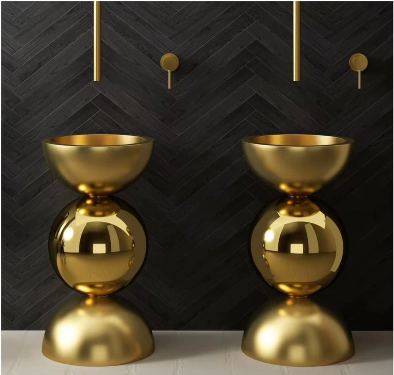 Stainless Steel Pedestal Sinks
