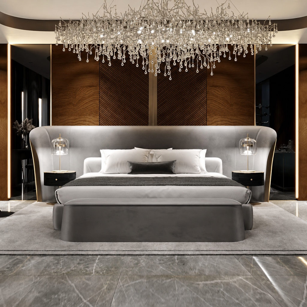 Lorenzo Grand Wingback Bed