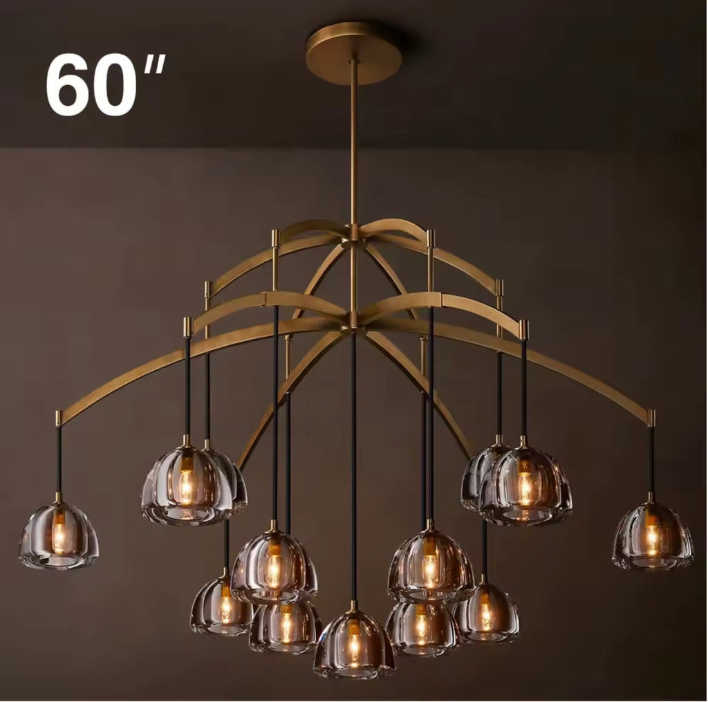 Hemispheres Modern Round Chandelier 60”