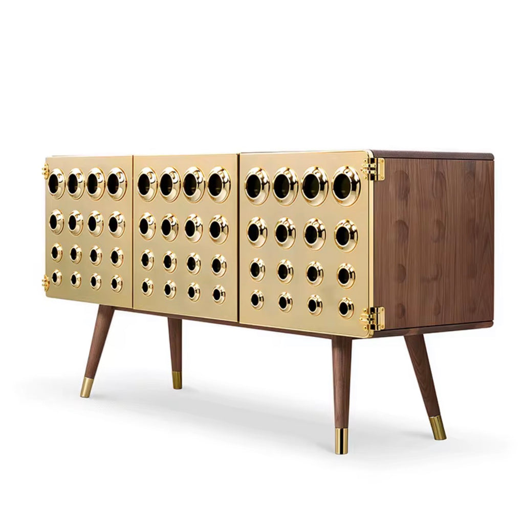 Casa Milano – Italian Gold Panel Console Cabinet