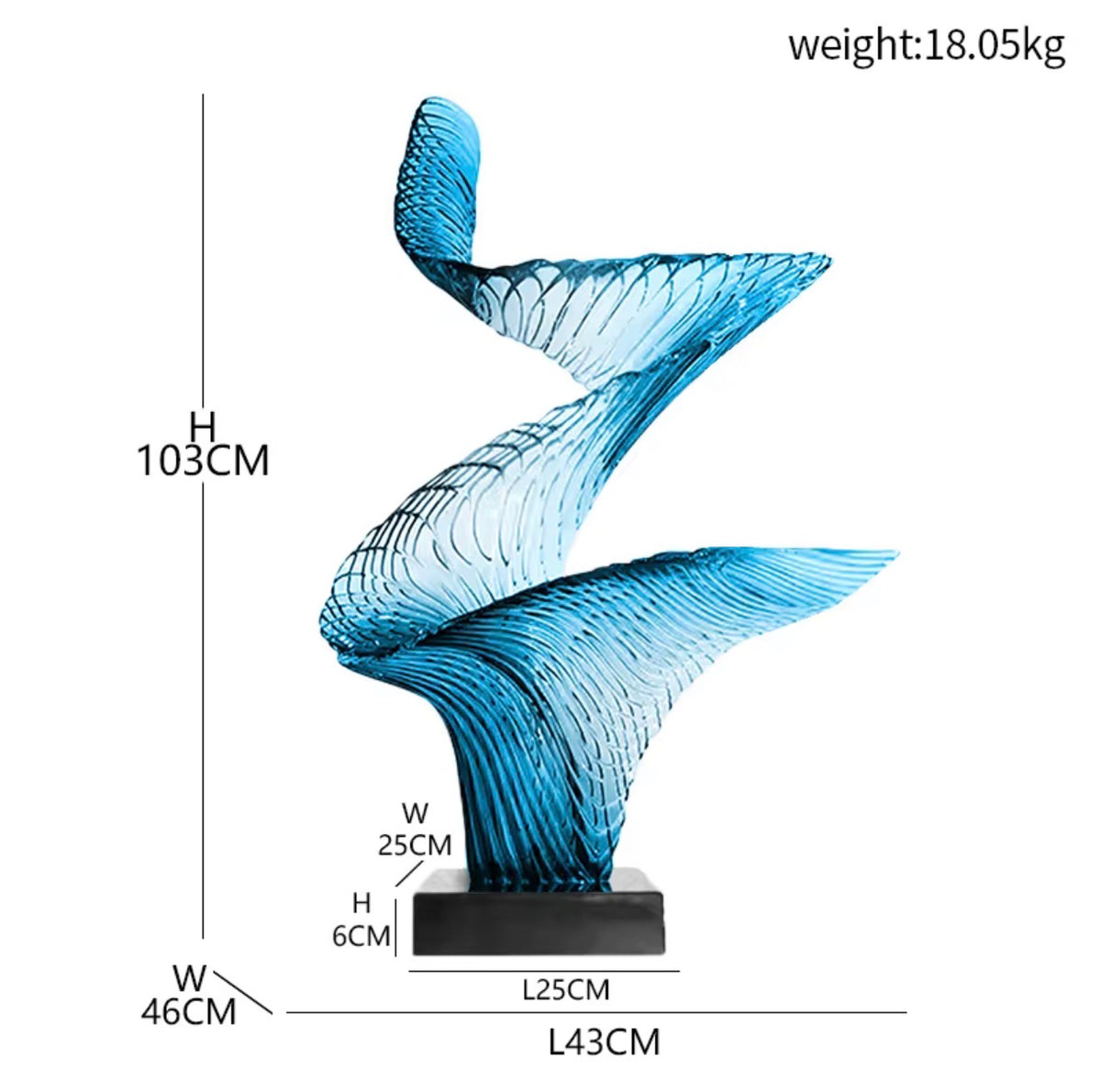 Aveline Abstract Resin Sculpture