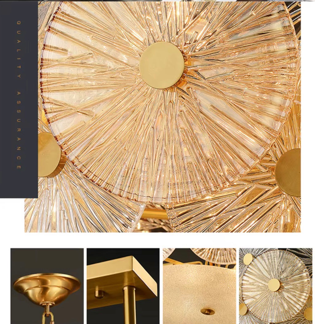 Éclat Glass Disc Chandelier