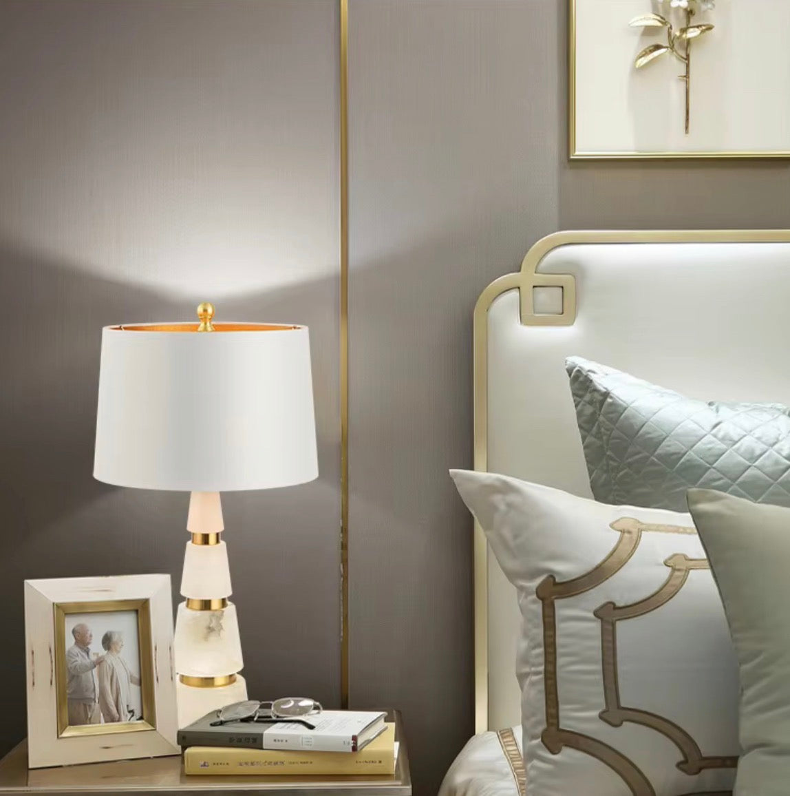 Eliana Sculptural Marble Table Lamp