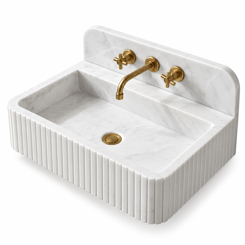 BIANCA WHITE MARBLE COUNTERTOP BASIN