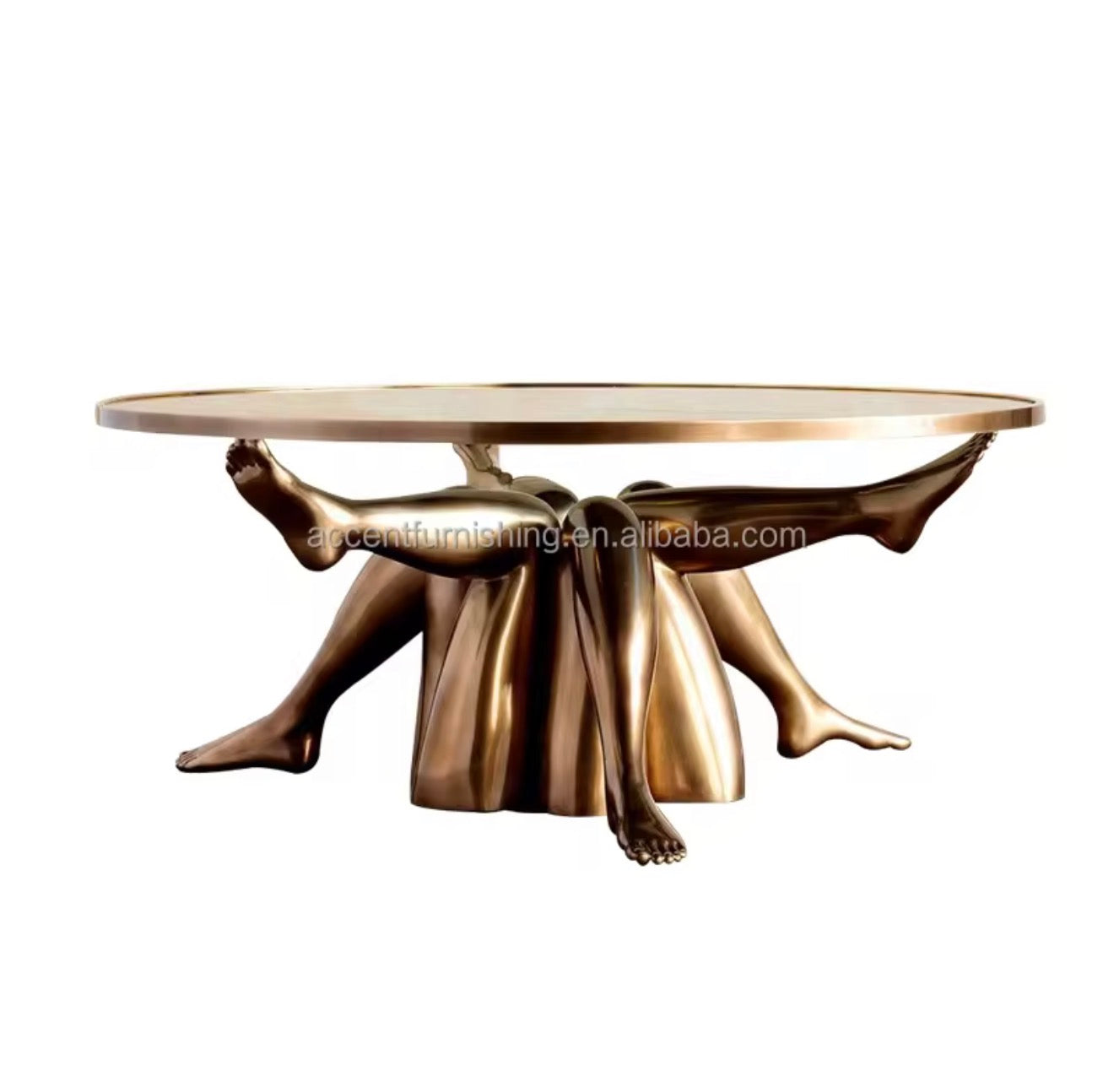 Casa Milano Athena Sculptural Coffee Table – Bronze Finish
