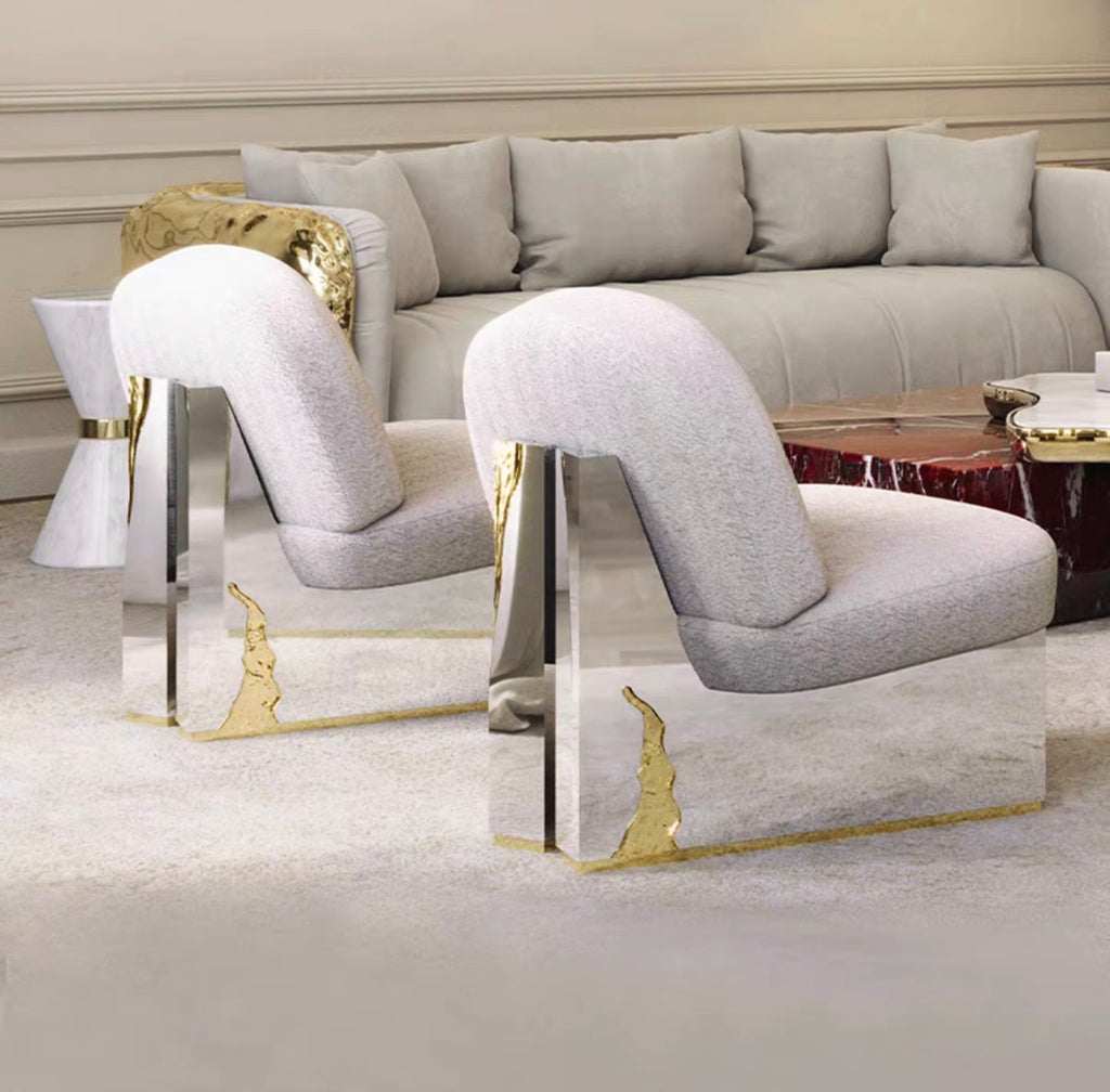 SOLENNE SCULPTURAL ACCENT CHAIR