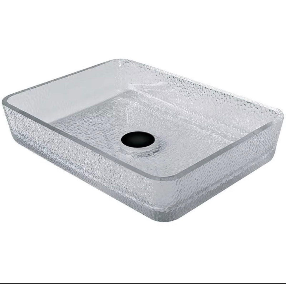 CAMILO TEXTURED TEMPERED GLASS VESSEL SINK