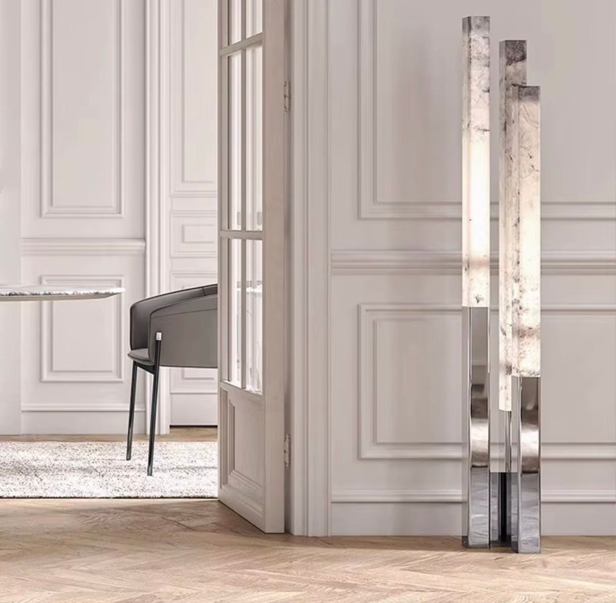 Linea Marble Column Floor Lamp