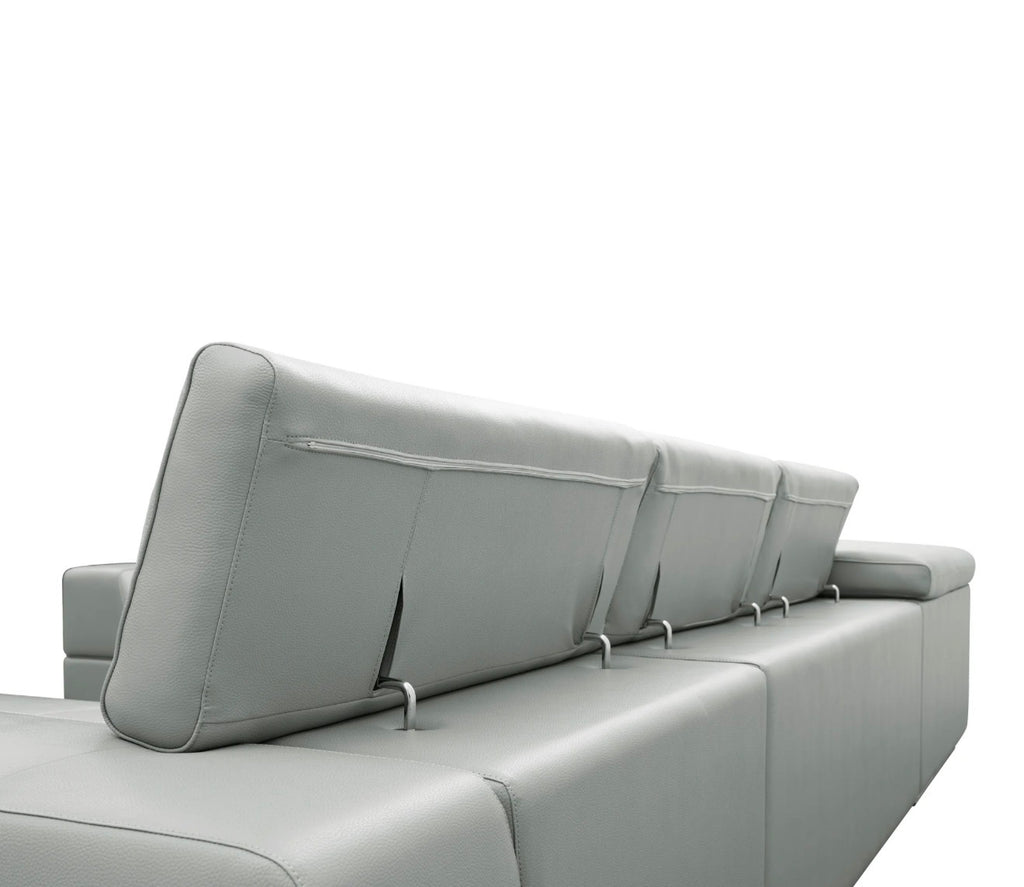 Casa Milano Nellio U-Shaped Italian Leather Match Sectional Sofa