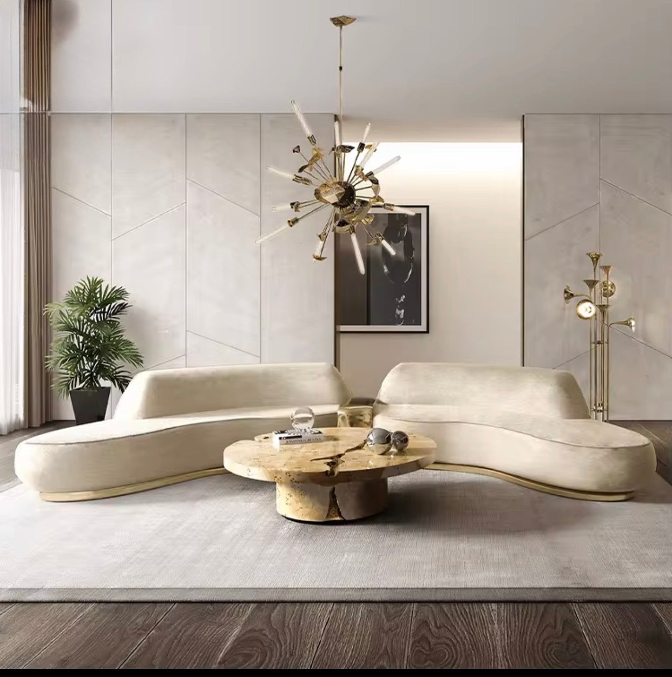 Casa Milano – Aurelio Walnut Burl Coffee Table