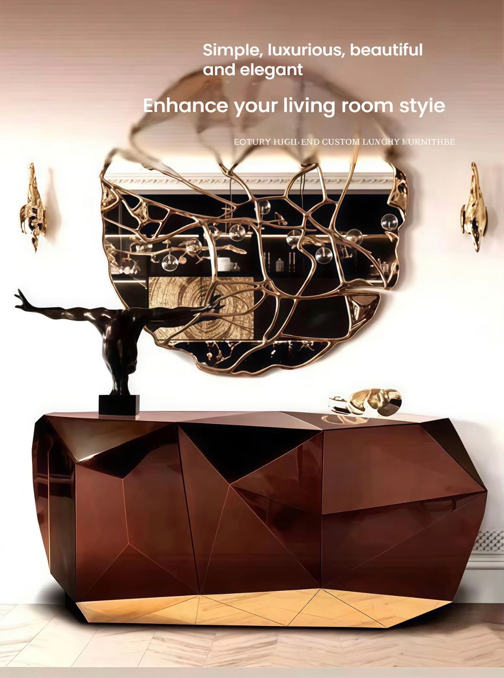Casa Milano™ Diamond Facet Luxury Sideboard
