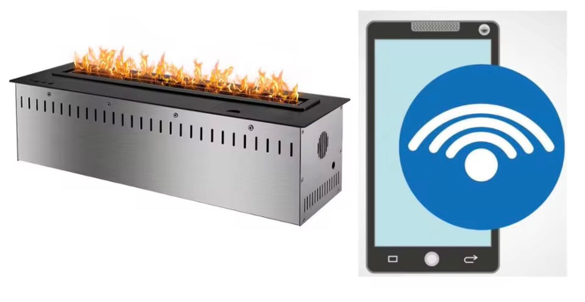 Lorenzo 36-Inch Smart Bioethanol Fireplace – WiFi & Remote Control