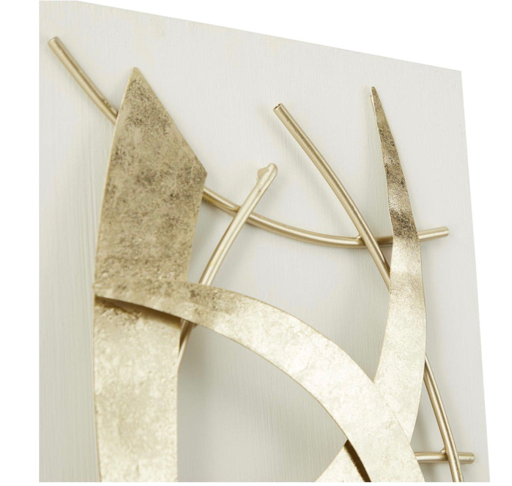 Casa Milano – Gold Metal Contemporary Wall Decor (Set of 2)