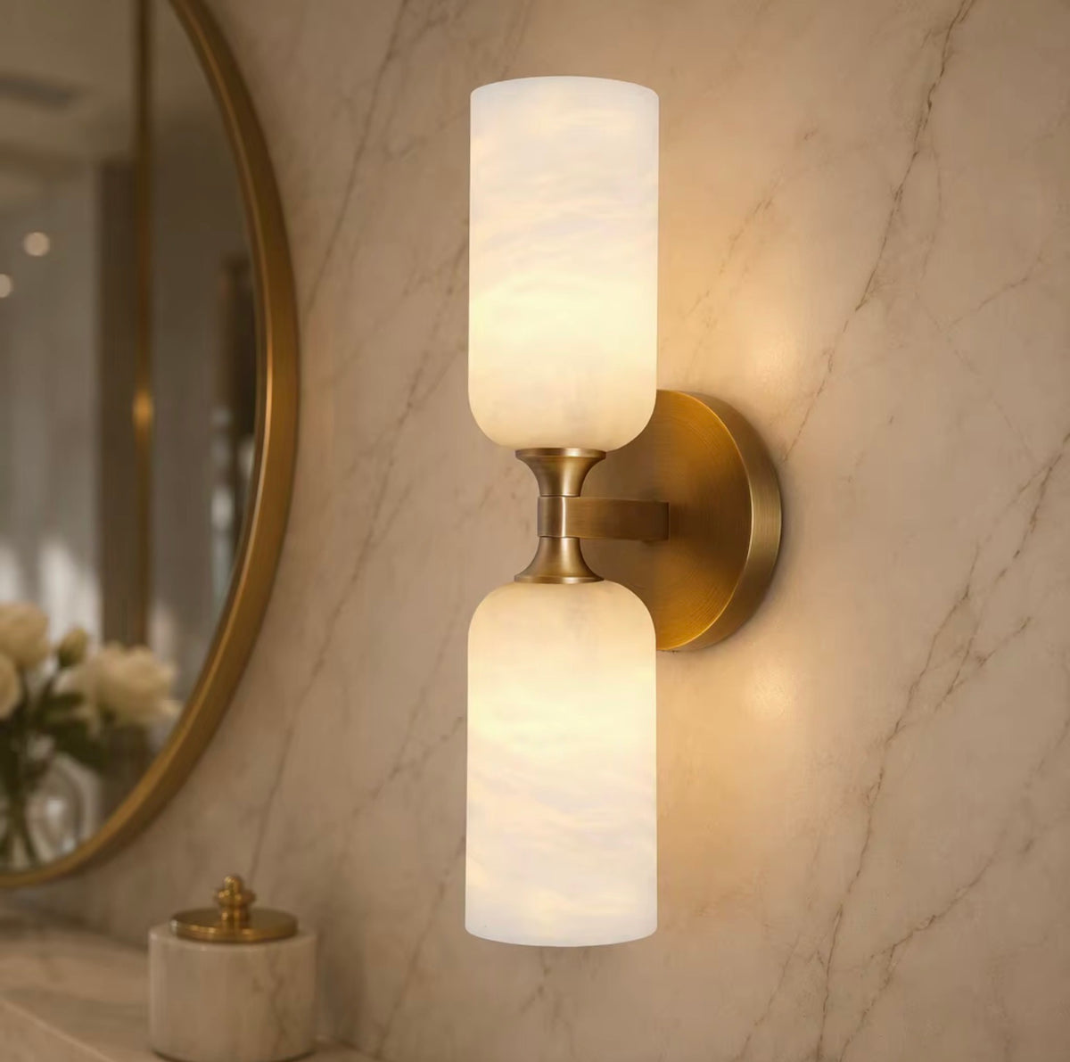 Marcella Double Marble Wall Sconce