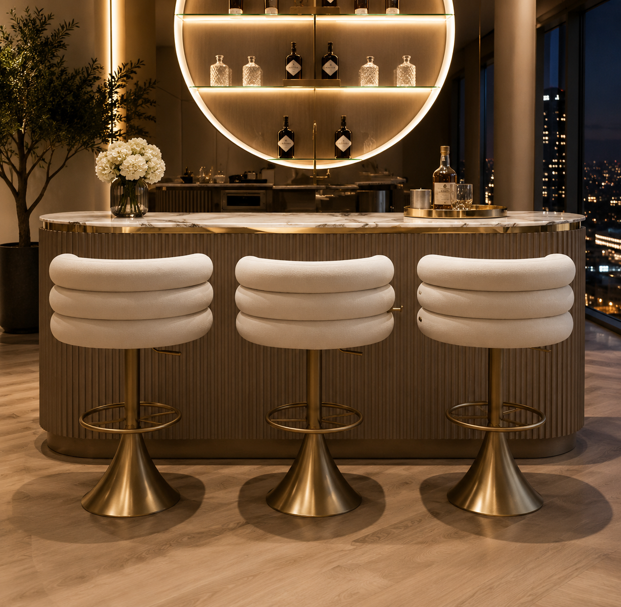 Casa Milano Bellarosa Swivel Bar Stool