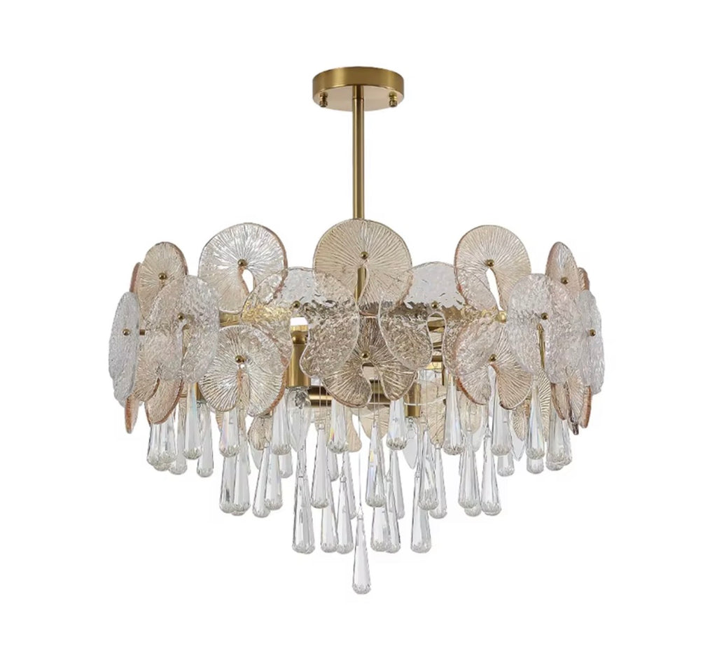 Waterdrop Tiered Glass Chandelier