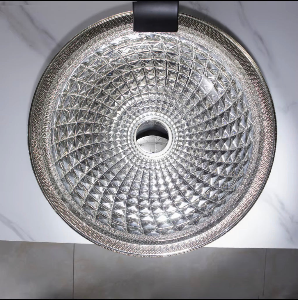 Diamante Faceted Glass Vessel Sink