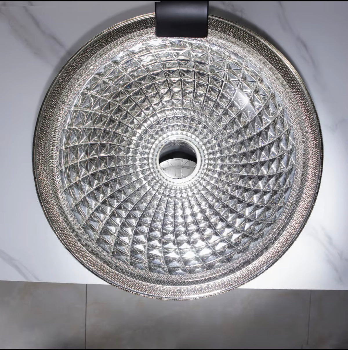 Diamante Faceted Glass Vessel Sink