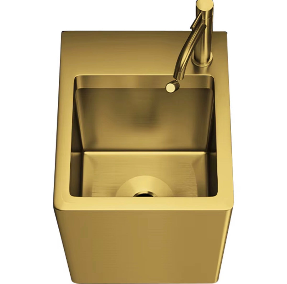 MILANO BRUSHED STAINLESS STEEL WALL-MOUNTED SINK