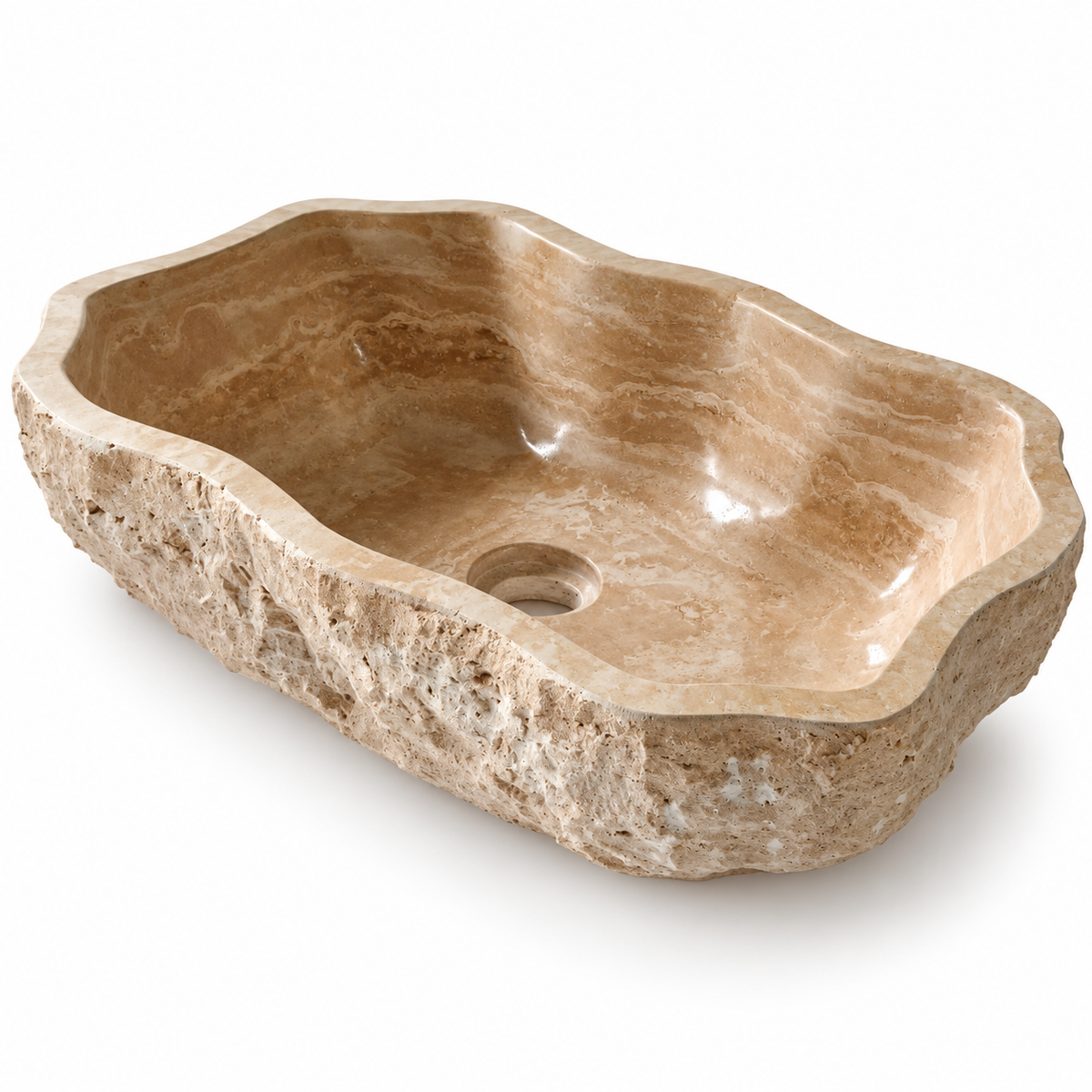 Arezzo Organic Travertine Vessel Sink