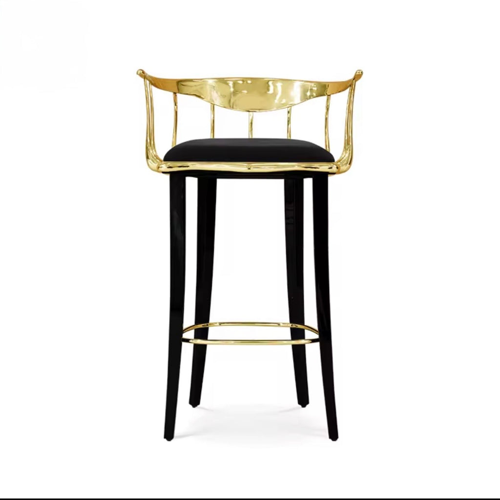 Casa Milano – Aurelia Brass & Black Luxury Bar Stool
