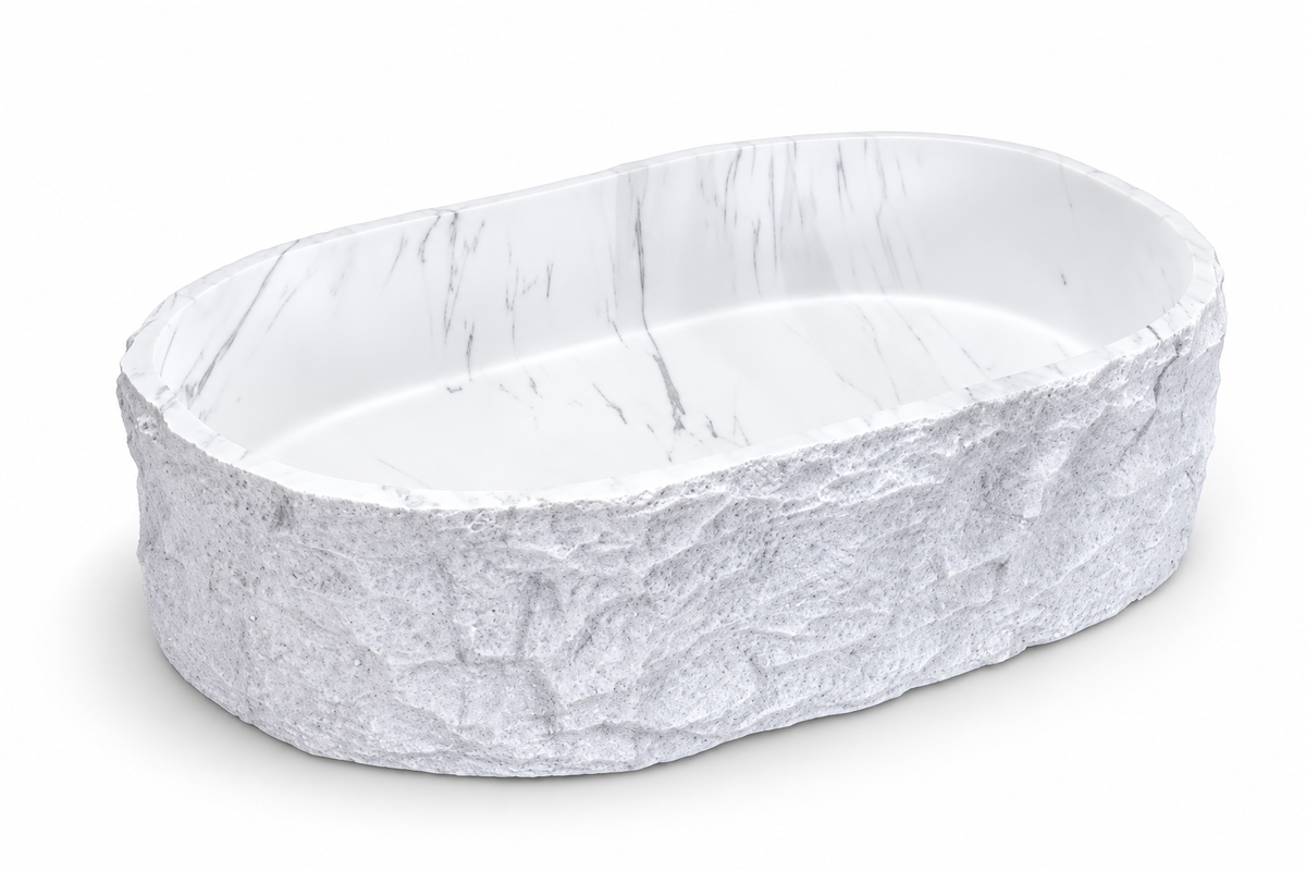 Eloise Sculpted Artificial Stone Resin Vessel Sink