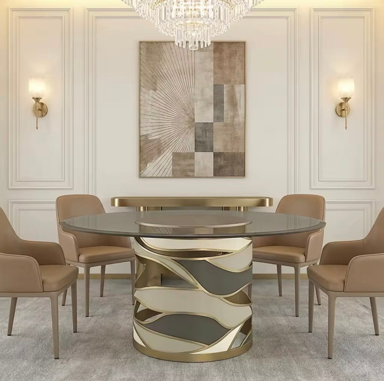 Casa Milano – Caracole Sculptural Round Dining Table