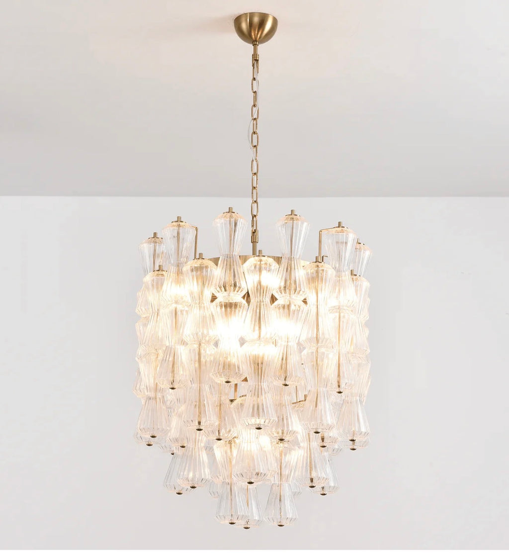Crystal Cascade Glass Chandelier