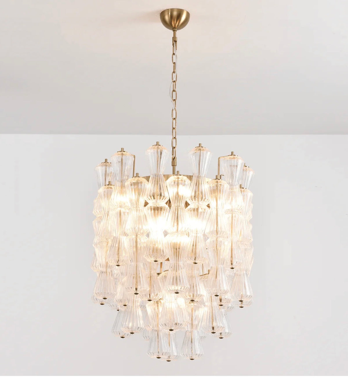 Crystal Cascade Glass Chandelier