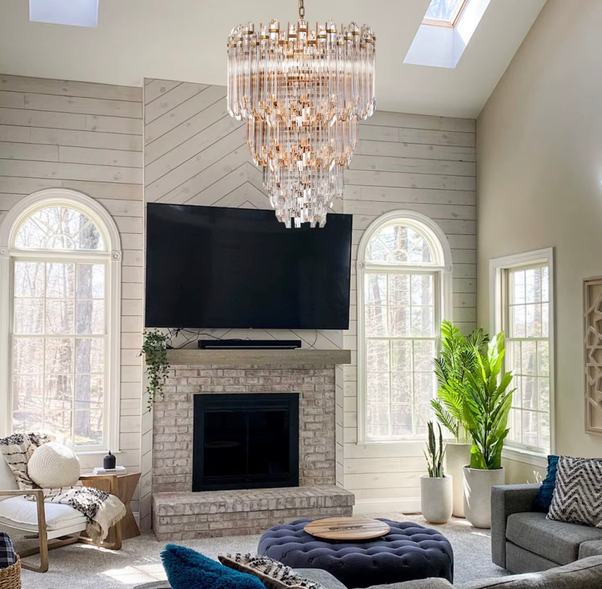 Adele Three-Tier Waterfall Chandelier