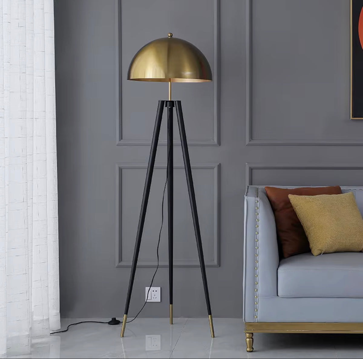 Marcella Dome Tripod Floor Lamp