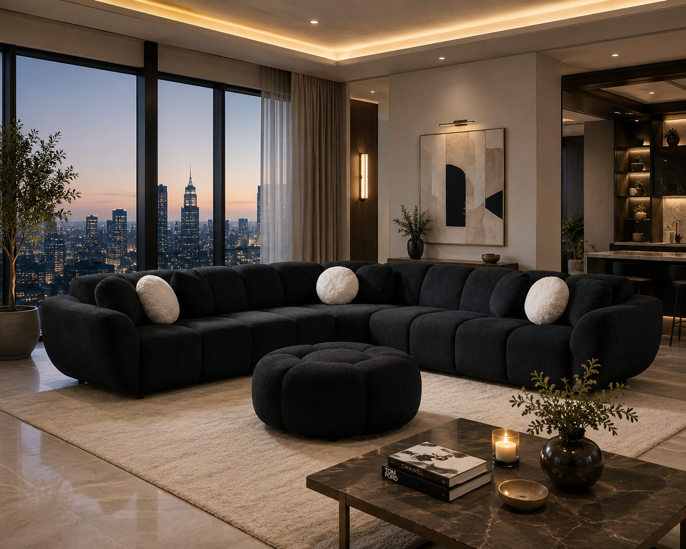 Casa Milano Emilio Signature Sectional with Ottoman