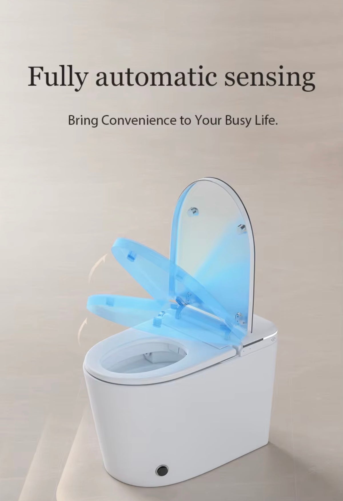 LUCIANO INTELLIGENT SMART TOILET WITH BIDET, AUTO LID & FOAM SHIELD