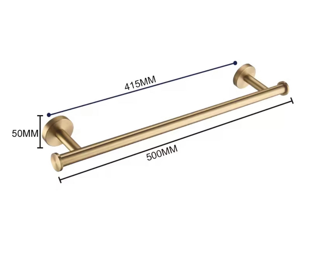 Valeria 8-Piece Brushed Gold Bathroom Hardware Set