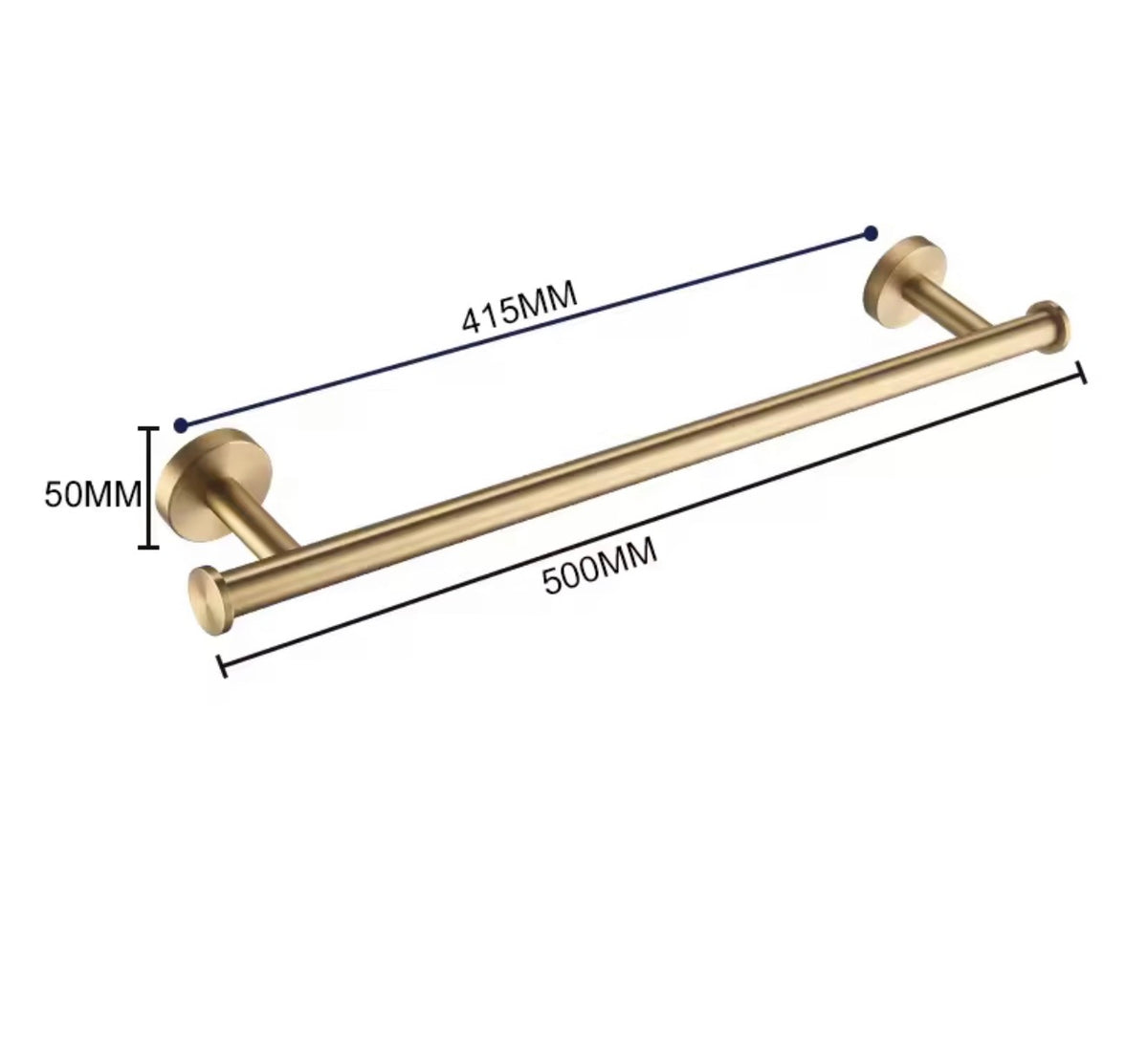 Valeria 8-Piece Brushed Gold Bathroom Hardware Set