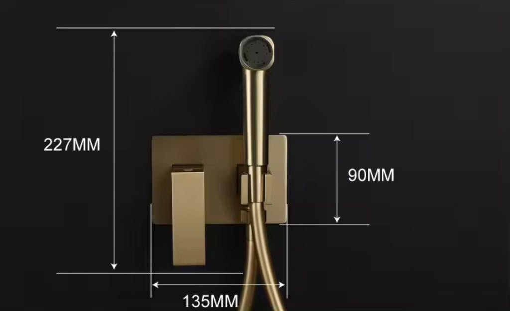 Amélie Wall-Mounted Bidet Sprayer Set