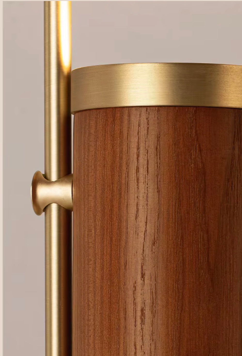 Marceau Walnut & Brass Table Lamp