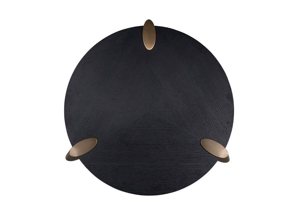 Brody Charcoal Oak & Brushed Gold Nesting Coffee Table Set of 2