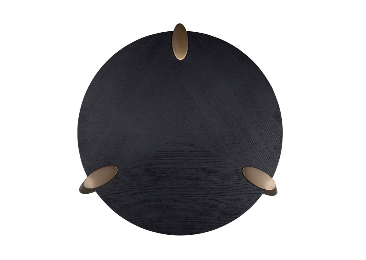 Brody Charcoal Oak & Brushed Gold Nesting Coffee Table Set of 2