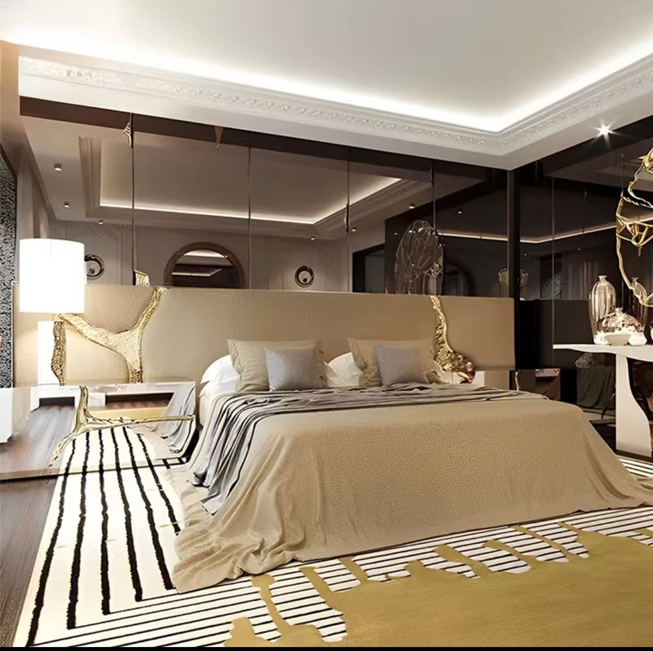 Casa Milano Aurelia™ Italian Luxury Upholstered Bed – King Size