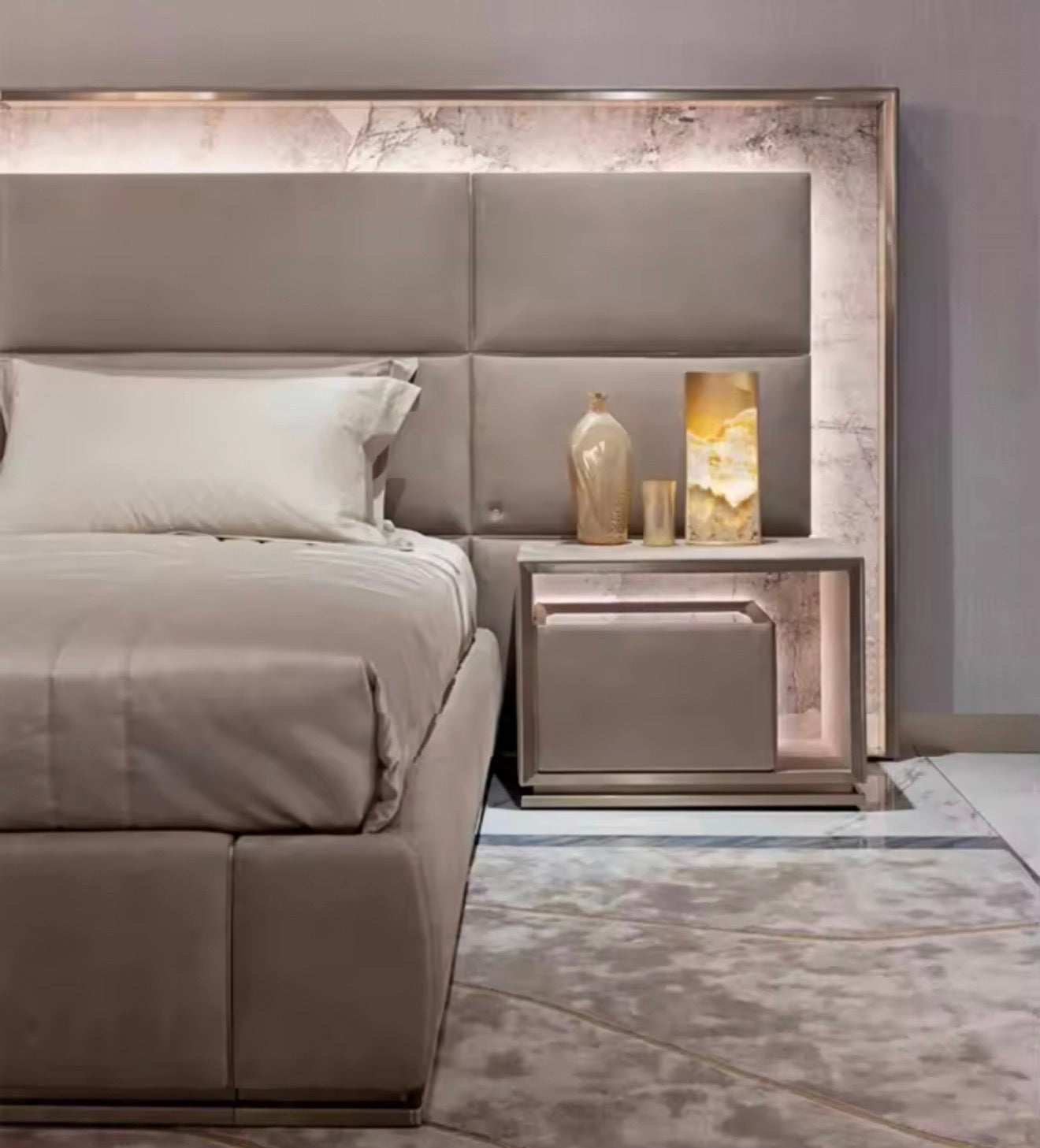 Casa Milano LUCENTE Mirror Panel Luxury Bed – King Size