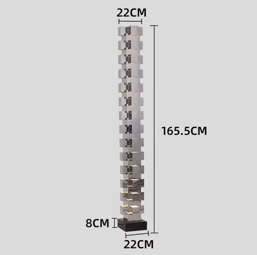 Marcello Sculptural Stainless Steel LED Floor Lamp
