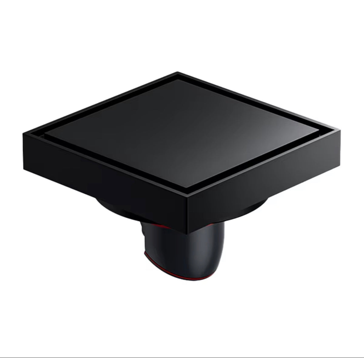 LORENZO BRASS TILE-INSERT FLOOR DRAIN – MATTE BLACK