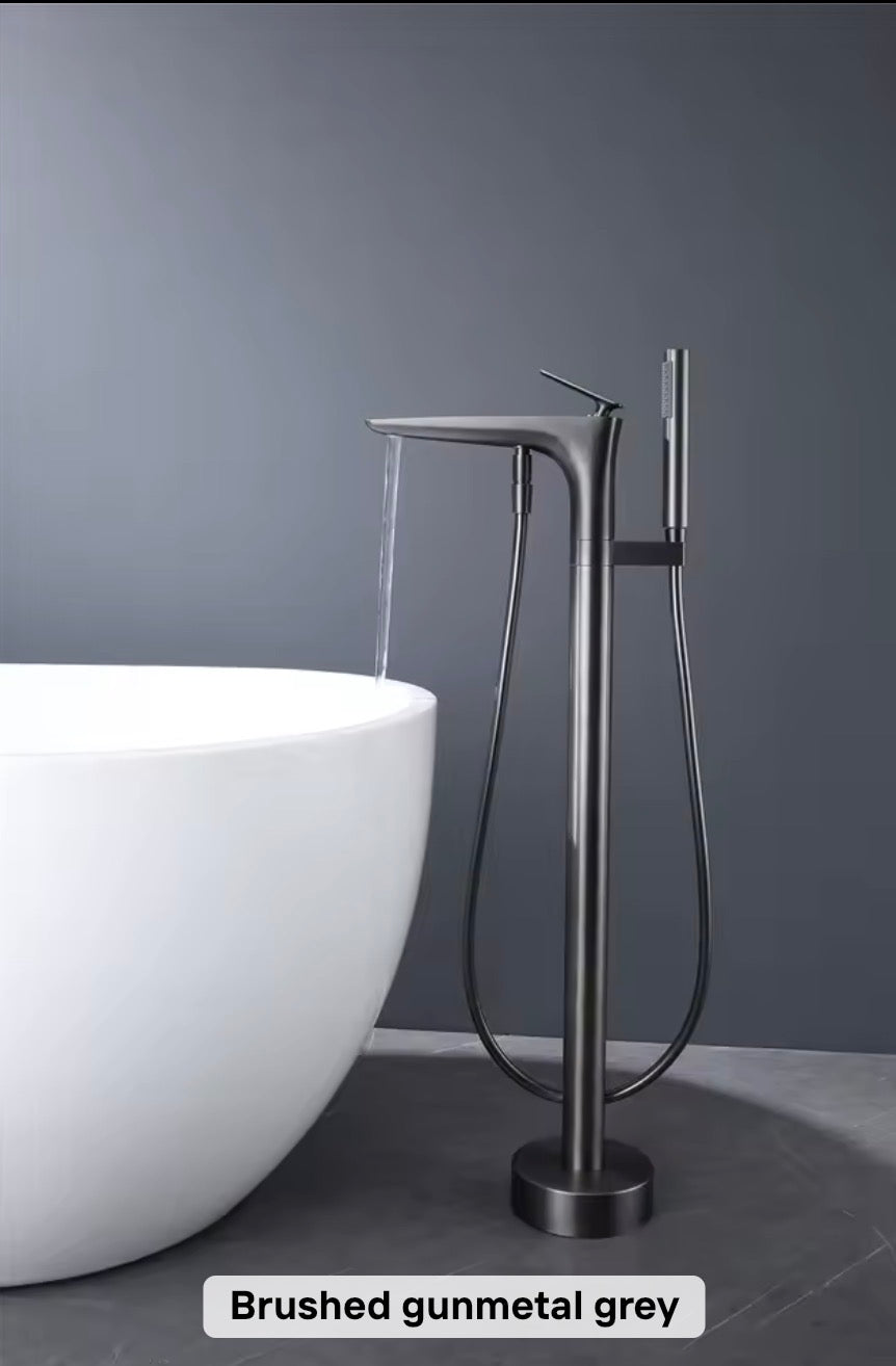 Marcello Solid Brass Freestanding Tub Filler with Hand Shower