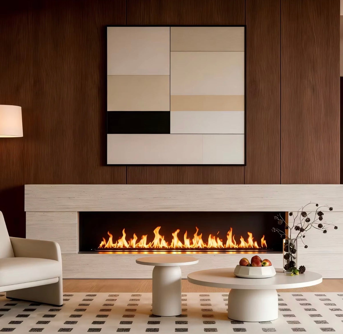 Lorenzo 60" Smart Automatic Bioethanol Fireplace Burner