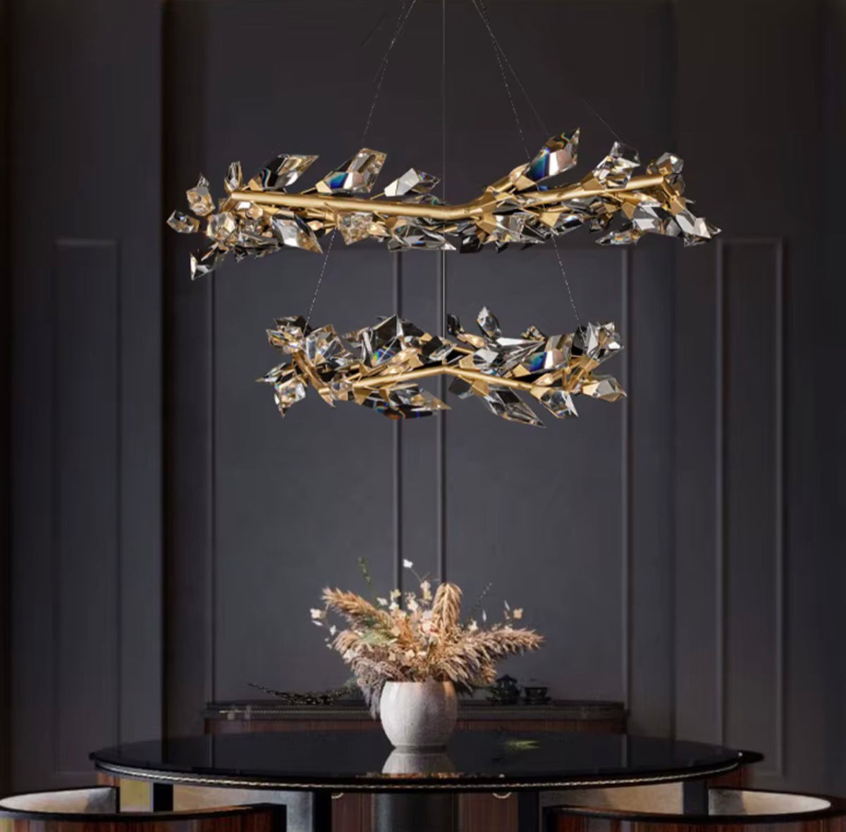 Pietro Handcrafted Crystal Branch Chandelier