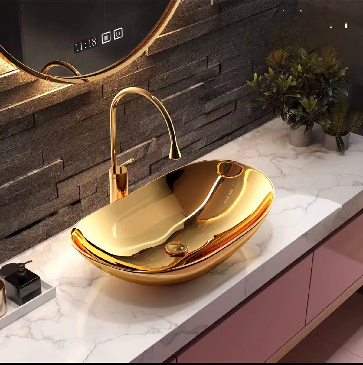 Ottavia Metallic Ceramic Vessel Sink