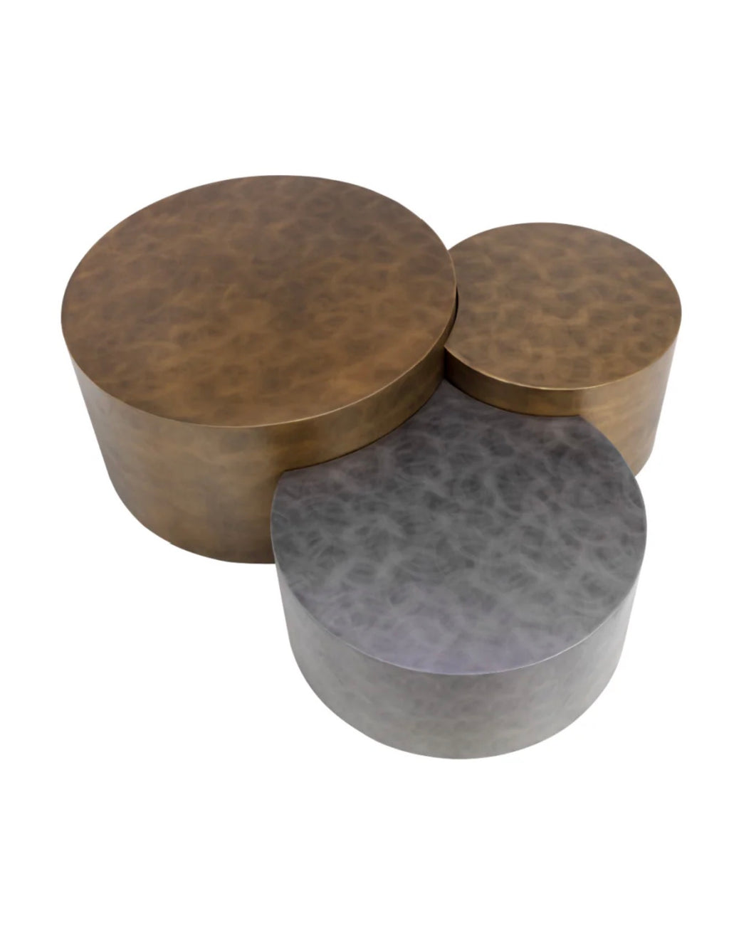 Casa Milano – Antique Brass Nesting Coffee Tables (Set of 3) | Splendido Neo