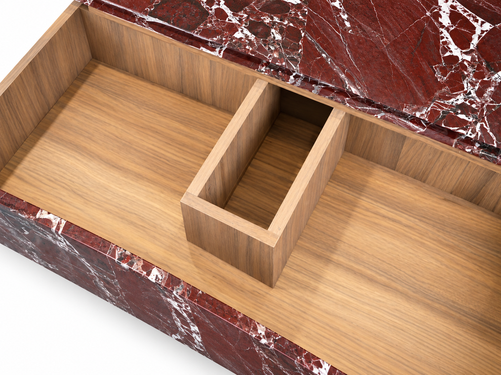Rosso Levanto Marble Bathroom Vanity